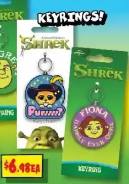JB Hi-Fi Shrek Keyrings offer
