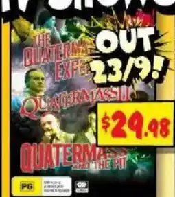 JB Hi-Fi The Quatermass Experiment Quatermass II Quatermass and the Pit offer