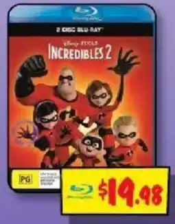 JB Hi-Fi Disney Pixar Incredibles 2 offer