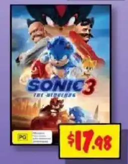 JB Hi-Fi Sonic The Hedgehog 3 offer