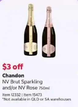 Costco Chandon NV Brut Sparkling and/or NV Rose offer