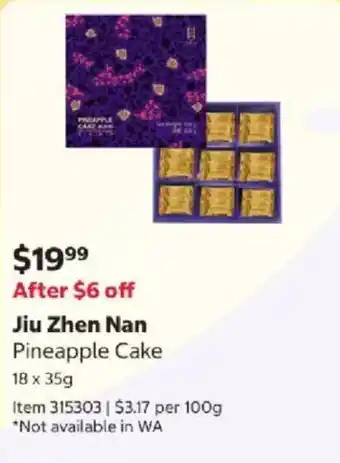 Jiu Zhen Nan Pineapple Cake