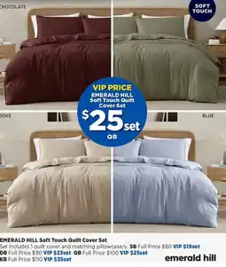 Spotlight Emerald Hill Soft Touch Quilt Cover Set offer