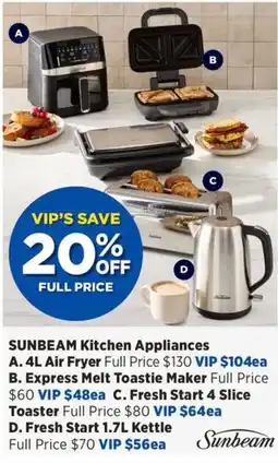 Spotlight Sunbeam Kitchen Appliances offer