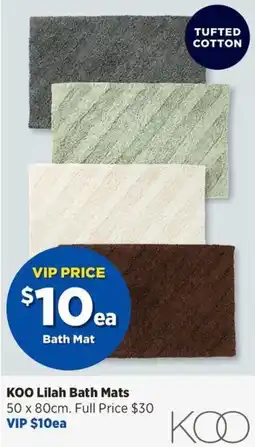Spotlight KOO Lilah Bath Mats offer
