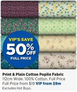 Spotlight Print & Plain Cotton Poplin Fabric offer