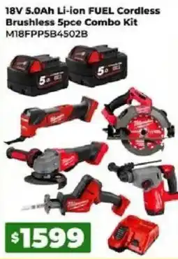 Sydney Tools M18 FUEL Cordless Brushless 5pc Combo Kit offer