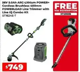 Sydney Tools EGO POWER+ Cordless Brushless 400mm POWERLOAD Line Trimmer with Line IQ Combo Kit offer