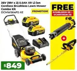 Sydney Tools DeWalt 36V (18V x 2) 5.0Ah XR Li-ion Cordless Brushless Lawn Mower Combo Kit offer