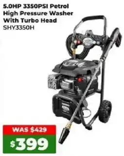 Sydney Tools SHY3350H Petrol High Pressure Washer With Turbo Head offer