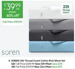 Harris Scarfe Soren 225 Thread Count Cotton Rich Sheet Set offer