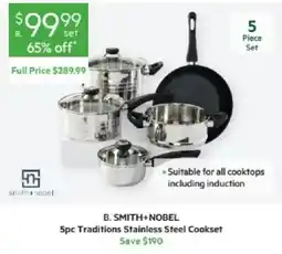 Harris Scarfe Smith+Nobel 5pc Traditions Stainless Steel Cookset offer