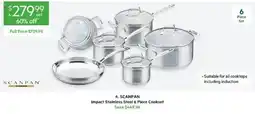 Harris Scarfe A. SCANPAN Impact Stainless Steel 6 Piece Cookset offer