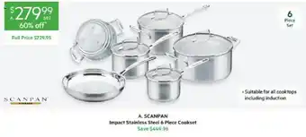 A. SCANPAN Impact Stainless Steel 6 Piece Cookset