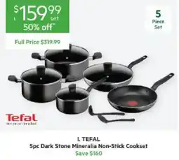Harris Scarfe Tefal 5pc Dark Stone Mineralia Non-Stick Cookset offer