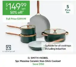 Harris Scarfe D. Smith+Nobel 5pc Messina Ceramic Non-Stick Cookset offer