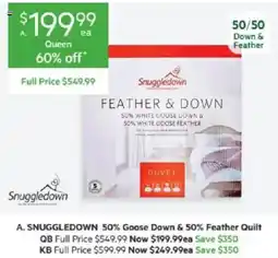 Harris Scarfe Snuggledown 50% Goose Down & 50% Feather Quilt offer