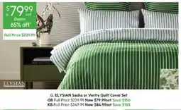 Harris Scarfe Elysian Sasha or Verity Quilt Cover Set offer