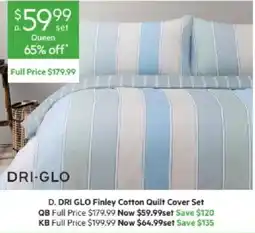 Harris Scarfe DRI GLO Finley Cotton Quilt Cover Set offer