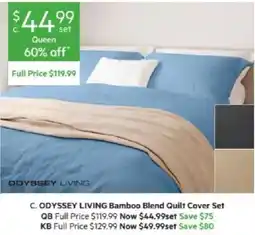 Harris Scarfe Odyssey Living Bamboo Blend Quilt Cover Set offer