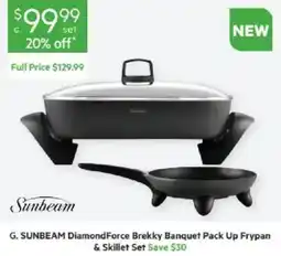 Harris Scarfe Sunbeam DiamondForce Brekky Banquet Pack Up Frypan & Skillet Set offer