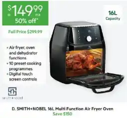 Harris Scarfe D. Smith+Noel 16L Multi Function Air Fryer Oven offer