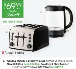 Harris Scarfe Russell Hobbs Brooklyn Glass Kettle offer