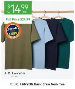 Harris Scarfe C. J.C. LANYON Basic Crew Neck Tee offer