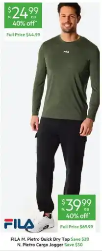 Harris Scarfe FILA M. Pietro Quick Dry Top offer