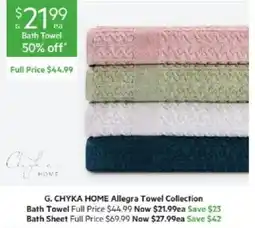 Harris Scarfe G. CHYKA HOME Allegra Towel Collection Bath Towel offer