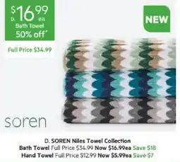 Harris Scarfe D. Soren Niles Towel Collection offer