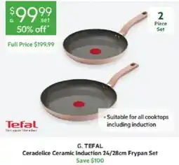 Harris Scarfe G. Tefal Ceradelice Ceramic Induction Frypan Set offer