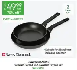 Harris Scarfe Swiss Diamond Premium Forged DLX 24/28cm Frypan Set offer