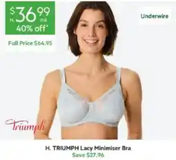 Harris Scarfe H. TRIUMPH Lacy Minimiser Bra offer