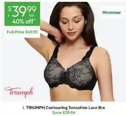 Harris Scarfe Triumph Contouring Sensation Lace Bra offer