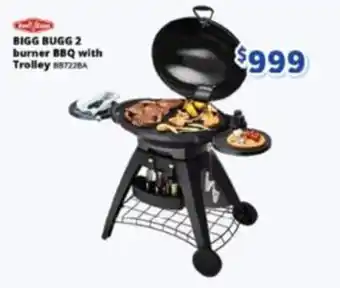 Bigg Bugg 2 burner BBQ with Trolley