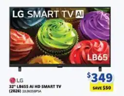 Bi-Rite LG 32" LB655 AI HD SMART TV offer
