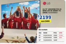 Bi-Rite LG 75" QNED86B EVO AI Mini LED 4K Smart TV offer