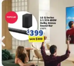 Bi-Rite LG Q Series 3.1.1CH 400W Dolby Atmos Sound Bar offer