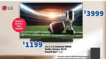 LG 3.1.3 Channel 400W Dolby Atmos Wi-Fi Sound Bar