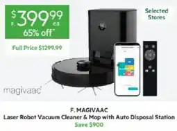 Harris Scarfe MAGIVAAC Laser Robot Vacuum Cleaner & Mop with Auto Disposal Station offer