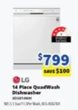 Bi-Rite LG 14 Place QuadWash Dishwasher offer