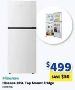 Bi-Rite Hisense 205L Top Mount Fridge offer