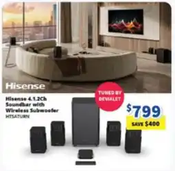 Bi-Rite Hisense 4.1.2Ch Soundbar with Wireless Subwoofer HTSATURN offer