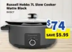 Bi-Rite Russell Hobbs 7L Slow Cooker Matte Black offer