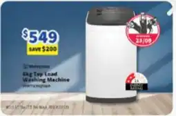 Bi-Rite Woolworths 6kg Top Load Washing Machine offer