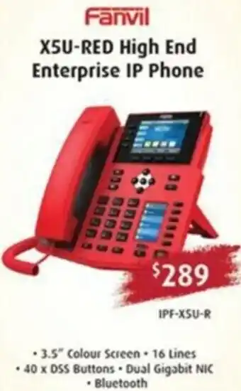X5U-Red High End Enterprise IP Phone