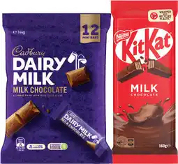 IGA Cadbury Share Pack 126‑180g or Nestlé Chocolate Block 118‑180g Selected Varieties offer