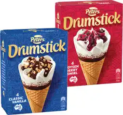 IGA Peters Drumstick 4 Pack or Minis 6 Pack Selected Varieties offer