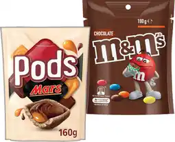 IGA M&M’s 120‑180g, Pods 160g or Maltesers 120‑140g Share Pack Selected Varieties offer